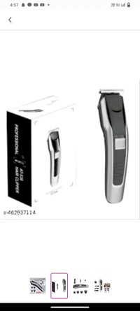 HTC BRISK Beard & Hair538 TRIMMER Rechargeable Profe... - Silver, FREE SIZE
