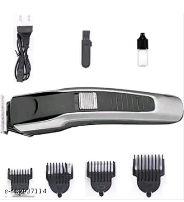 HTC BRISK Beard & Hair538 TRIMMER Rechargeable Profe... - Silver, FREE SIZE