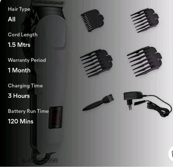 AURONICS Professional Trimmer with 120-Minute Runtime 4 SETTING 1 YE... - Free Size