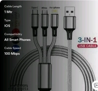 3in1 Data Cable - Free Size