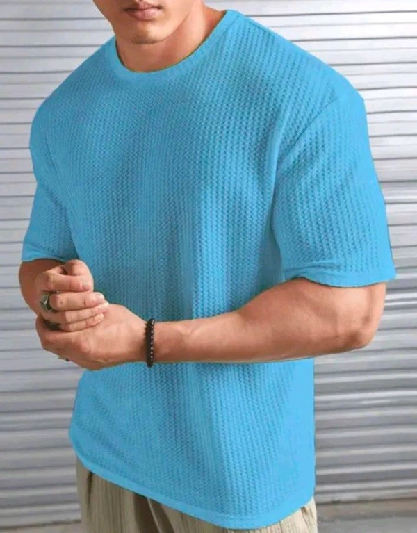 Best Quality T-shirt For Men's  - Blue, L