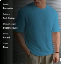 Best Quality T-shirt For Men's  - Blue, L