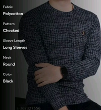 FABROT  Stylish Poly Cotton Printed Men's T-shirt  - Black, L