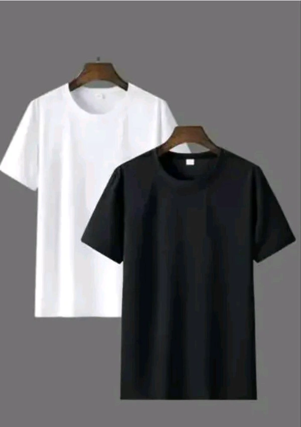5D Disiner Polyster MEN'S T-shirts Pack Of 2pc  - White, M
