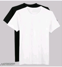 5D Disiner Polyster MEN'S T-shirts Pack Of 2pc  - White, M