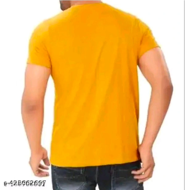 5D Disiner Polyster MEN'S T-shirts Pack Of 2pc  - Yellow, L