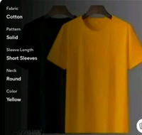 5D Disiner Polyster MEN'S T-shirts Pack Of 2pc  - Yellow, L