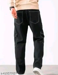 Men's CARGO Jeans  - Black, 28