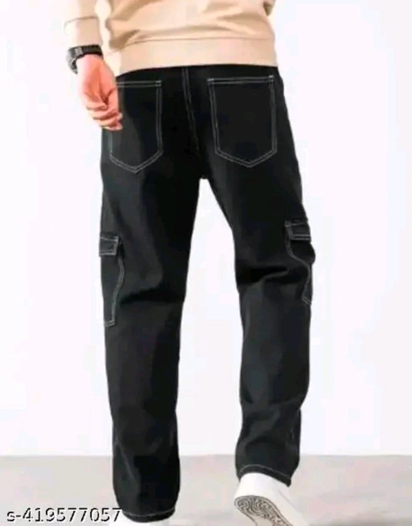 Men's CARGO Jeans  - Black, 28