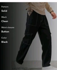 Men's CARGO Jeans  - Black, 30