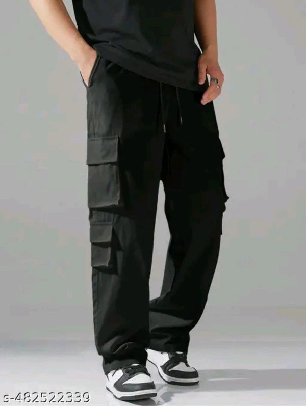 Men's Cargo Jeans Paints  - Black, 32