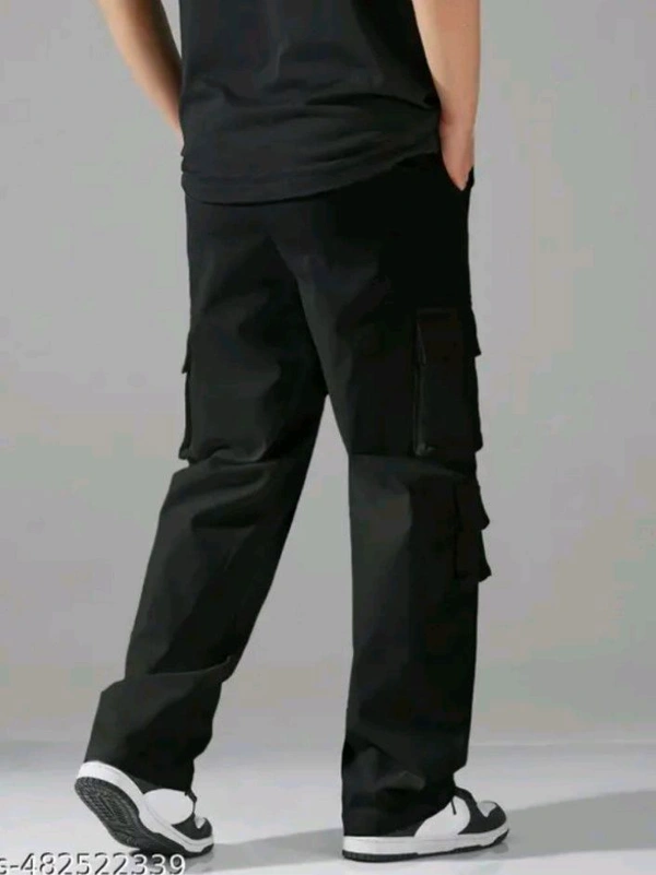 Men's Cargo Jeans Paints  - Black, 32