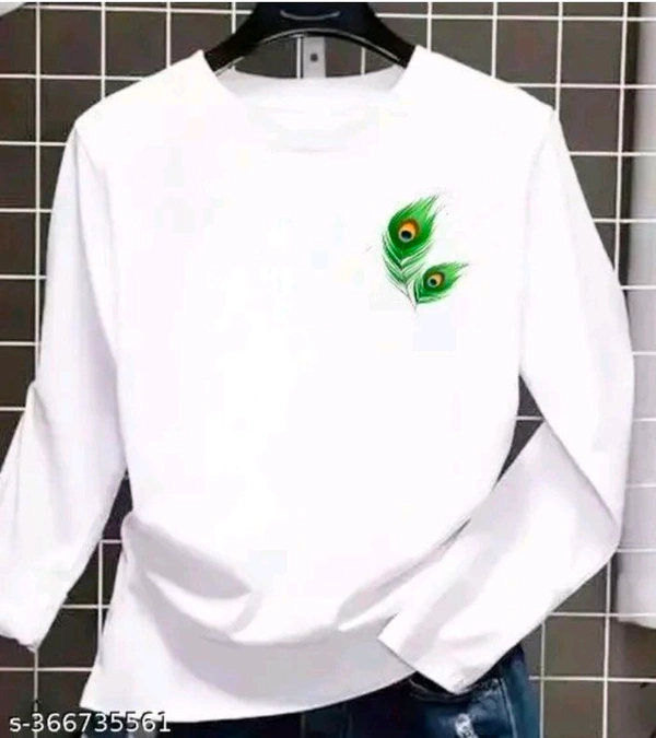 SWIFTLY Men Full Polyester White T-shirt  - White, L40