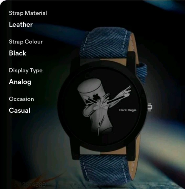 Classy Watch For Men's  - Black, Free Size