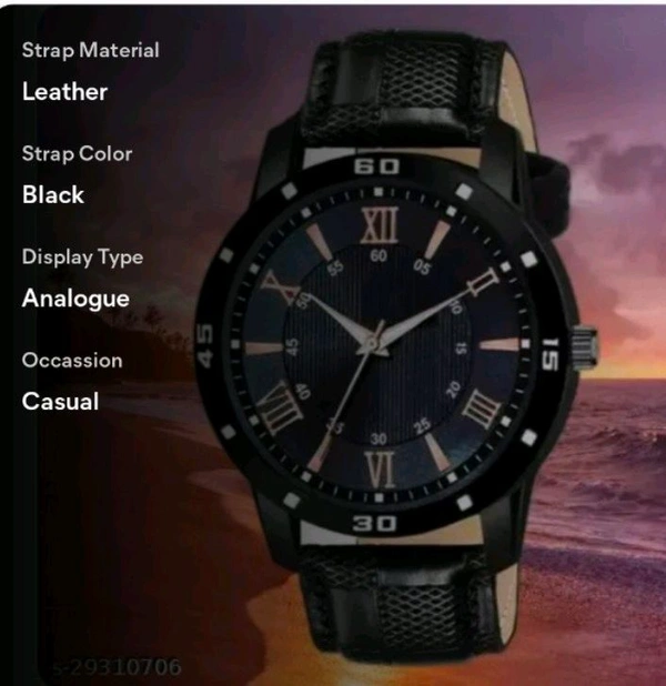 Classy Men's Watches - Black, Free Size