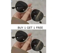 🕶️ Trendsetter Alert! Elevate Your Look with These Stylish Sunglasses! 🕶️ (Combo Of 2) - Oval, Black