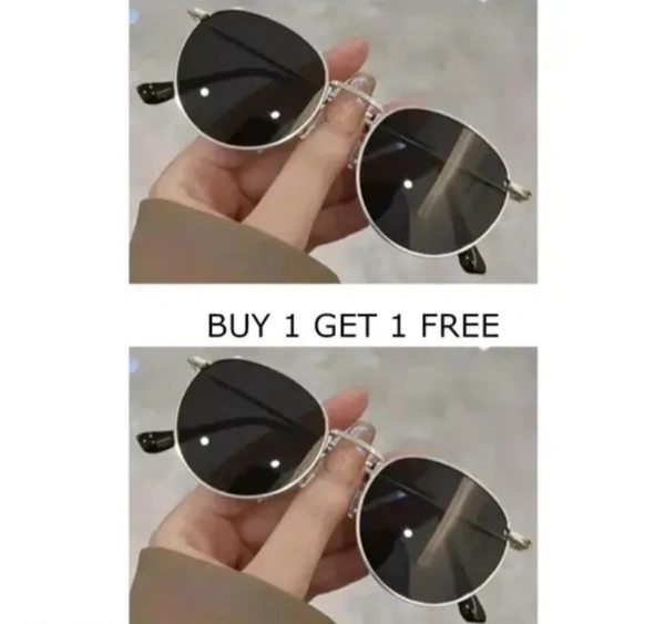 🕶️ Trendsetter Alert! Elevate Your Look with These Stylish Sunglasses! 🕶️ (Combo Of 2) - Oval, Black