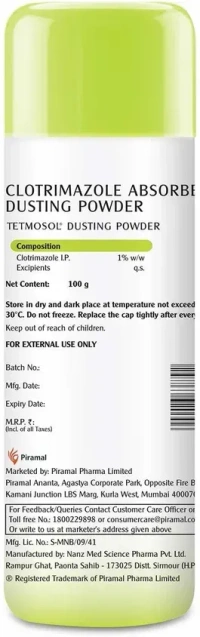 TETMOSOL SKIN INFECTION POWDER - 100G, NA, NA