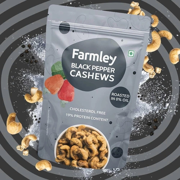 Farmley Black Pepper Cashews - 150g, NA, NA