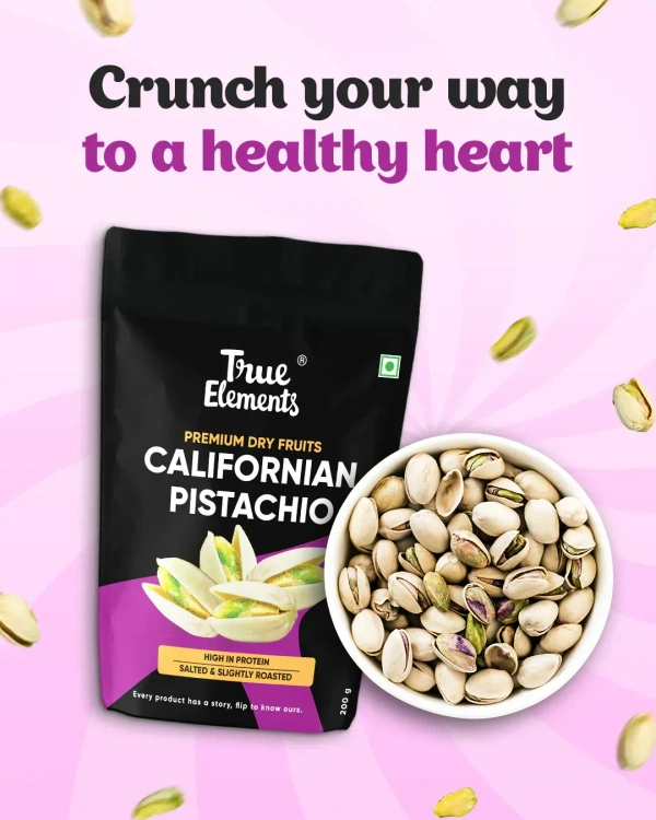 True elements Californian Pistachio dry fruits - 200g, NA, NA