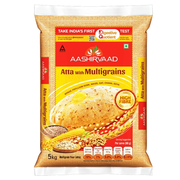 AASHIRVAAD ATTA WITH MULTIGRAINS - 5KG, NA, NA