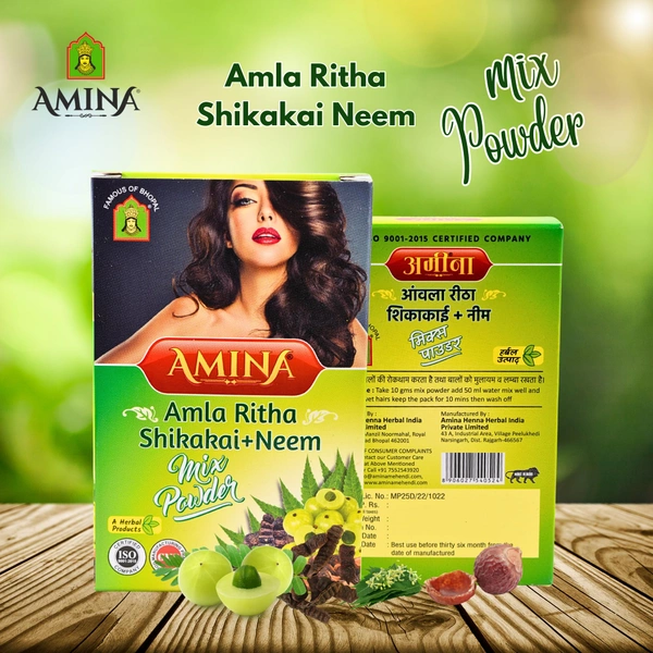 Amina Amla Reetha Shikakai+Neem - 80g, NA, NA
