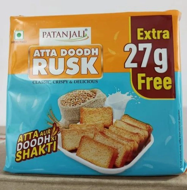 Patanjali Atta Doodh Rusk - 273g, NA, NA