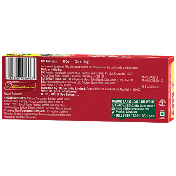 Dabur Babool Toothpaste - 175g, NA, NA