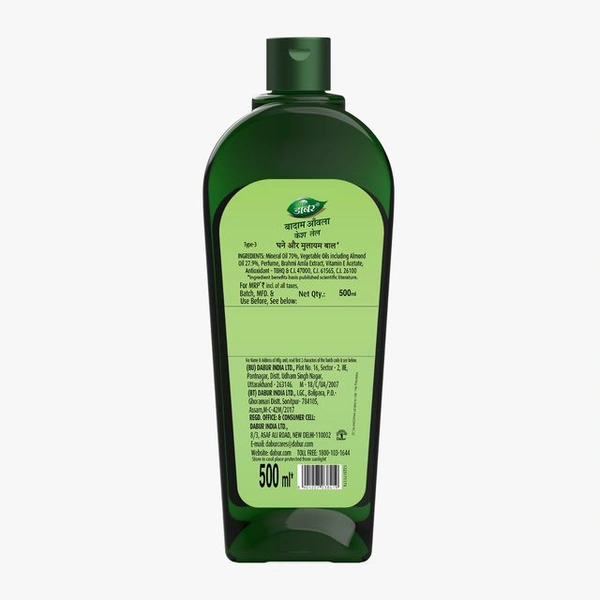 DABUR BADAM AMLA KESH TAIL - 500ML, NA, NA