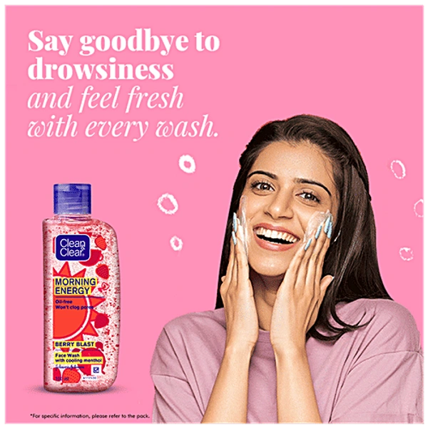 CLEAN & CLEAR BERRRY BLAST FACEWASH WITH COOLING MENTHOL - 100ML, NA, NA