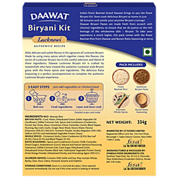 Daawat Biryani Kit Lucknowi - 334 gram, NA, NA