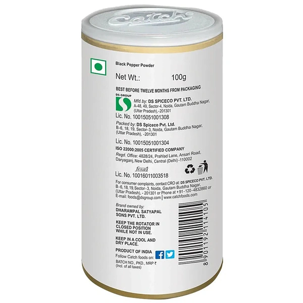 Catch Sprinkler Black Pepper - 100g, NA, NA