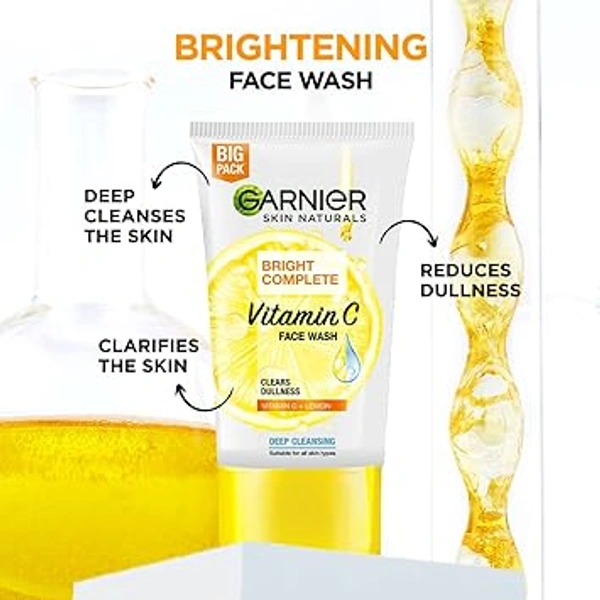 GARNIER BRIGHT COMPLETE FACEWASH - 150G, NA, NA