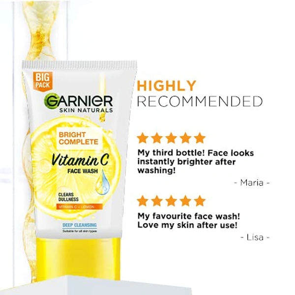 GARNIER BRIGHT COMPLETE FACEWASH - 150G, NA, NA