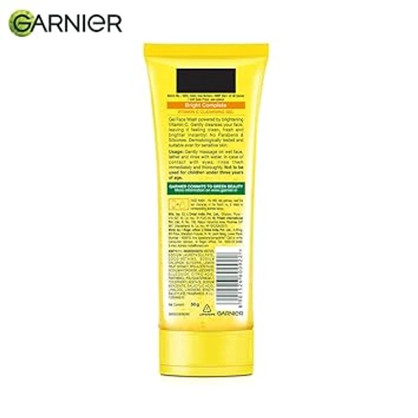 GARNIER BRIGHT COMPLETE GEL FACEWASH - 50G, NA, NA