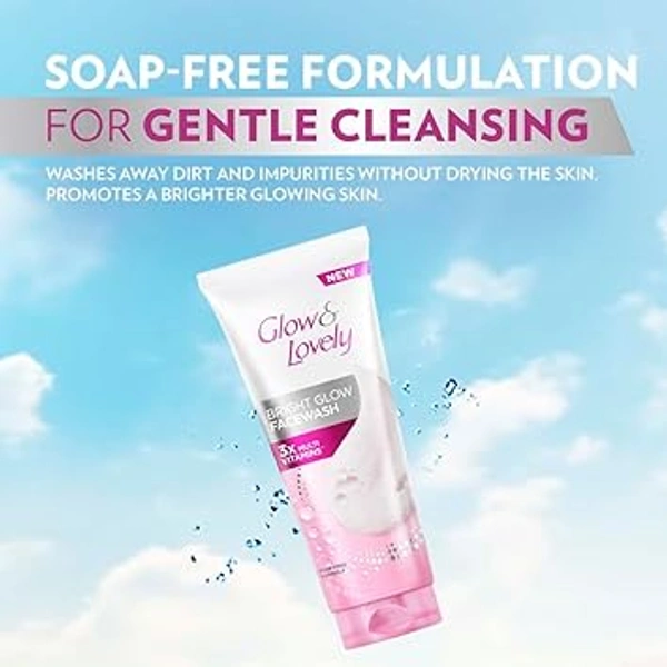 GLOW & LOVELY BRIGHT GLOW FACEWASH - 50G, NA, NA