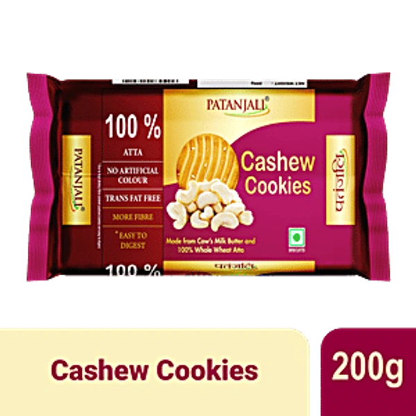 Patanjali Cashew Cookies - 200g, NA, NA