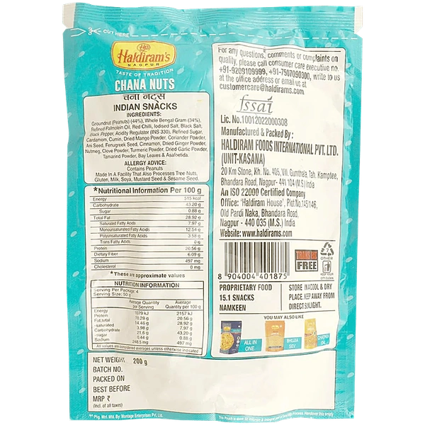Haldirams Chana Nuts - 200g, NA, NA