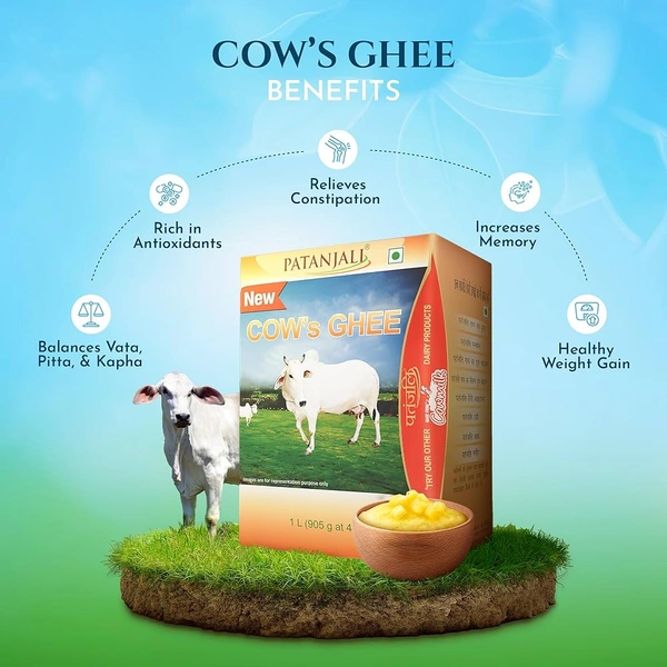 Patanjali Cow's Ghee - 200ml, NA, NA