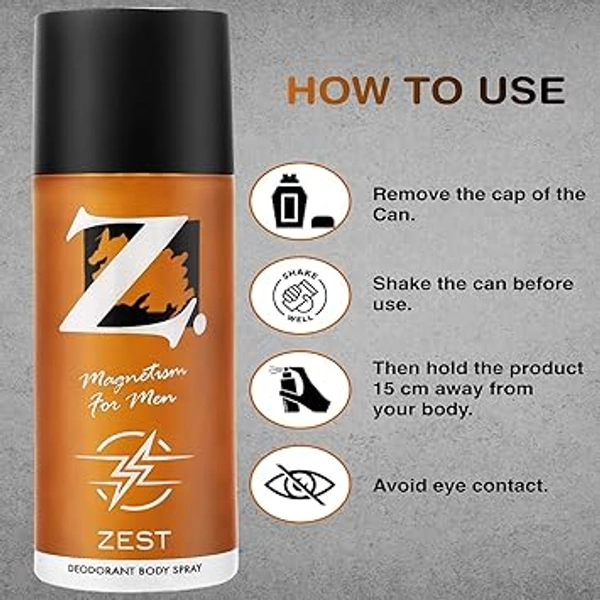 ZEST DEODORANT BODY SPRAY - 150ML, NA, NA
