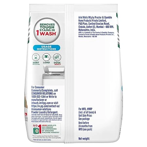 ARIEL MATIC DETERGENT POWDER - 1kG, NA, NA