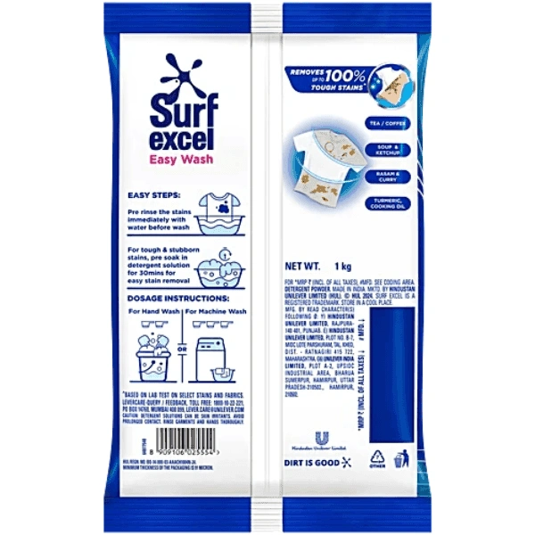 SURF EXCEL DETERGENT POWDER - 1KG, NA, NA