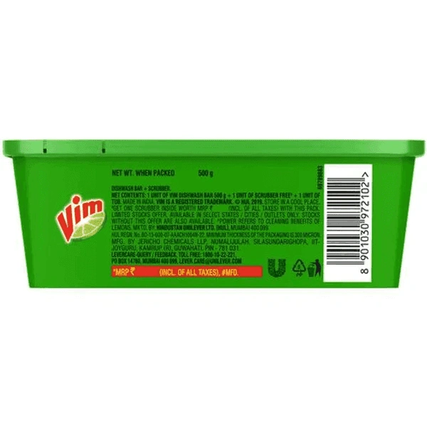 VIM DISHWASH BAR - 500G, NA, NA