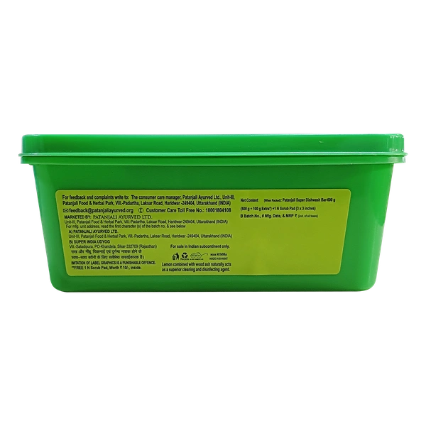 PATANJALI DISHWASH BAR - 600G, NA, NA