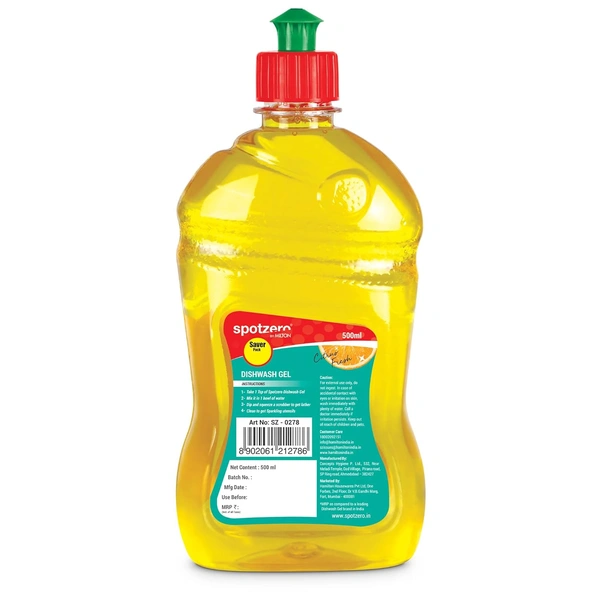 SPOTZERO DISHWASH GEL - 500ML, NA, NA
