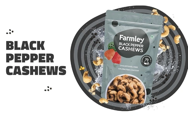 Farmley Black Pepper Cashews - 150g, NA, NA