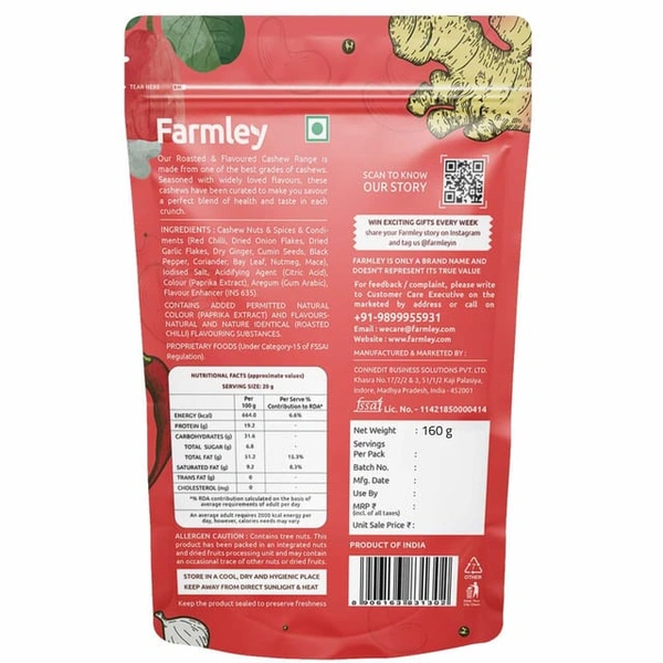 Farmley Thai Chilli Cashews - 150g, NA, NA