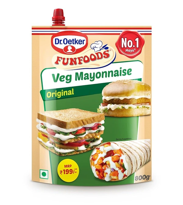 Dr.Oetker Funfoods Veg Mayonnaise original - 800g, NA, NA