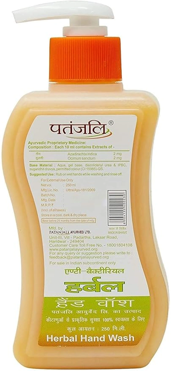 PATANJALI HERBAL HANDWASH - 250ML, NA, NA
