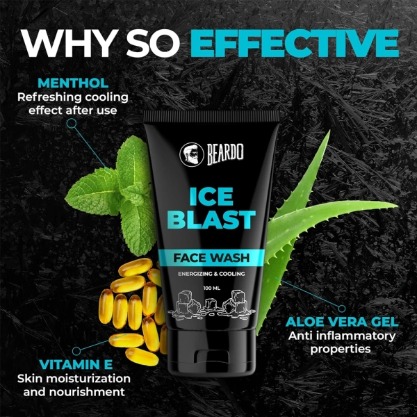 BEARDO ICE BLAST FACEWASH - 100ML, NA, NA